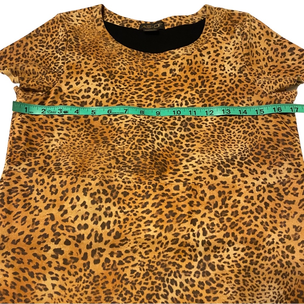 As By Df New Guard Leopard-Print Short-Sleeve Sue… - image 4